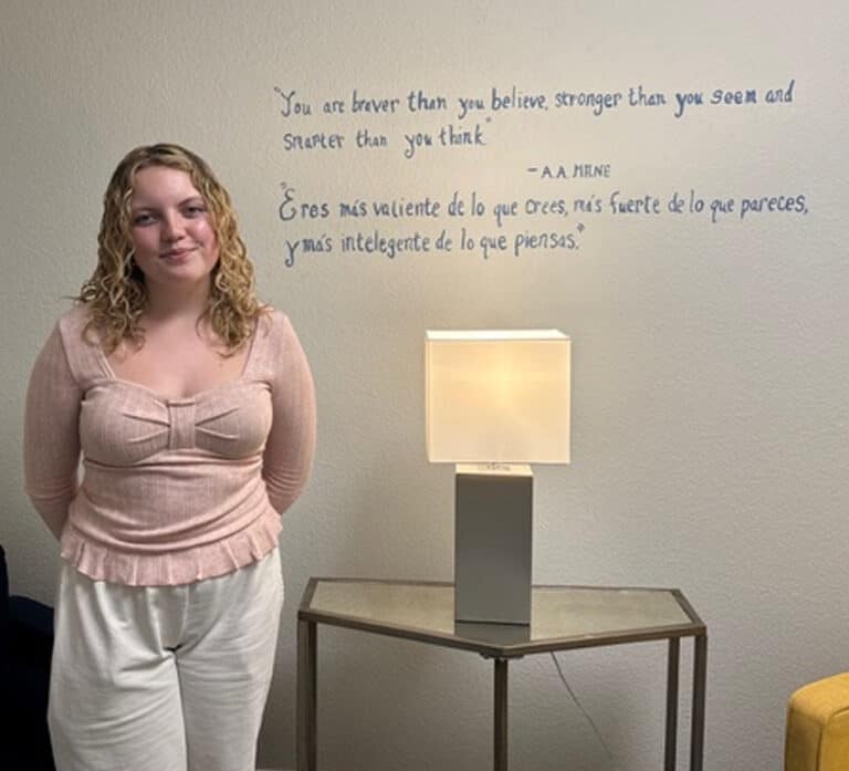 Student Artist Offers Words of Hope to Survivors